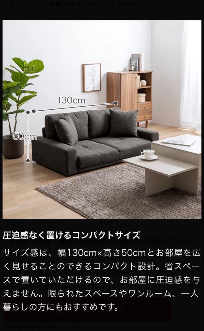 【最終値下げ】Lottie 2人掛けローソファ