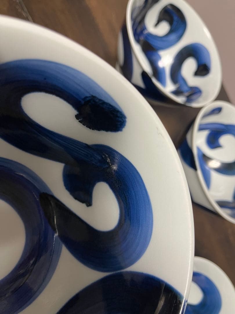 波佐見焼 有田焼 太唐草 どんぶり 反丼 LL 丼 どんぶり 鉢 8個セット