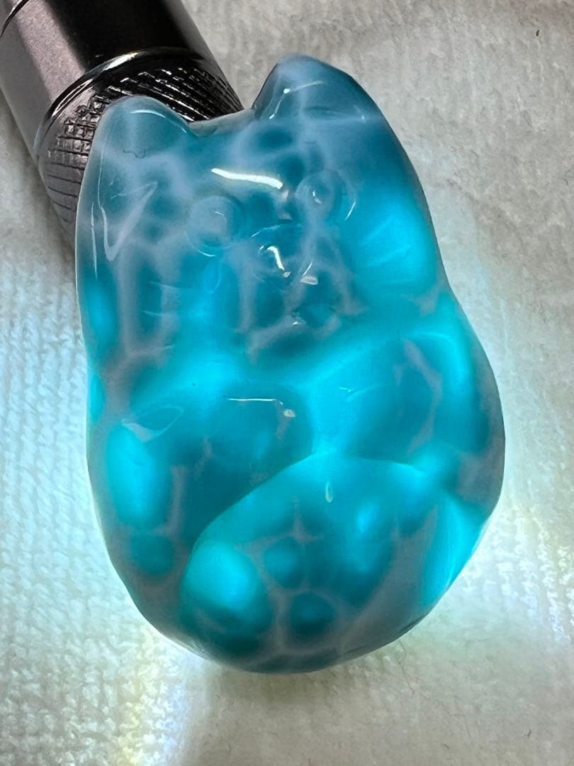 彫刻 ラリマー　アニマル　クマ　猫　たぬき　キツネ　犬　天然石