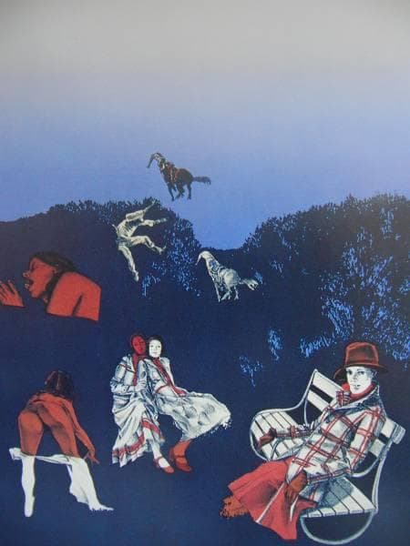 池田 満寿夫、ふくろう、新品額装付、画集画、状態良好