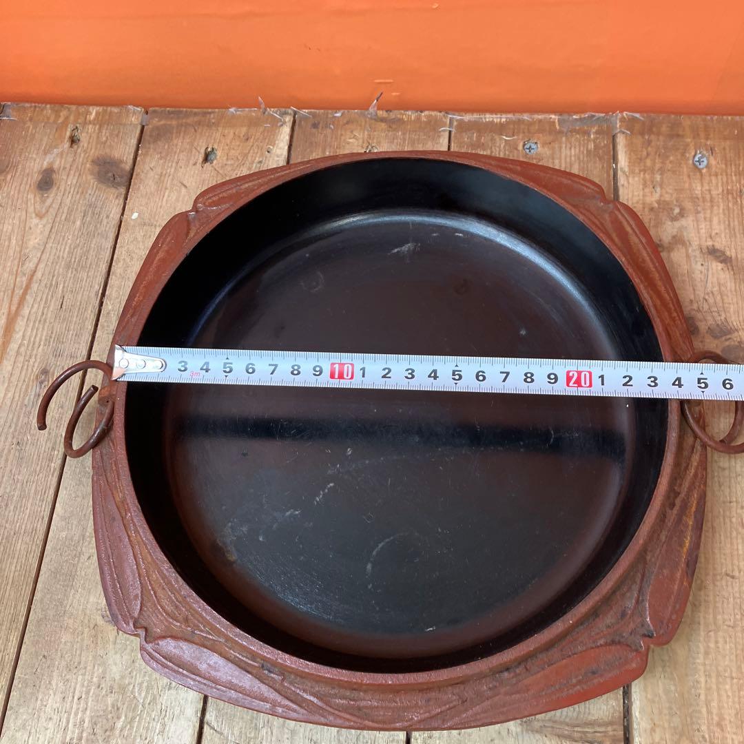 D-5 南部鉄器 すき焼き鍋 鉄鍋 鋳物 ヴィンテージ アンティーク 骨董古道具
