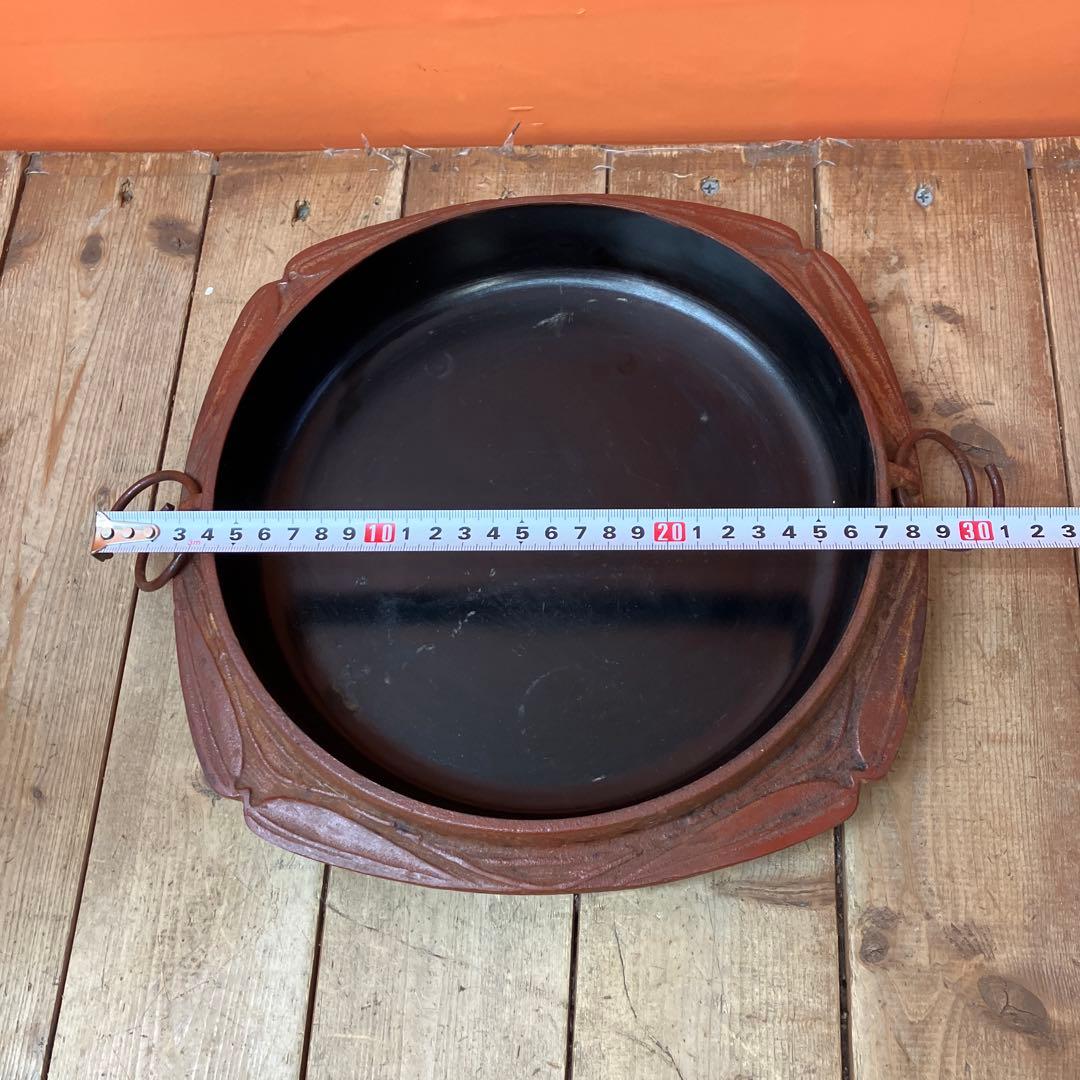 D-5 南部鉄器 すき焼き鍋 鉄鍋 鋳物 ヴィンテージ アンティーク 骨董古道具