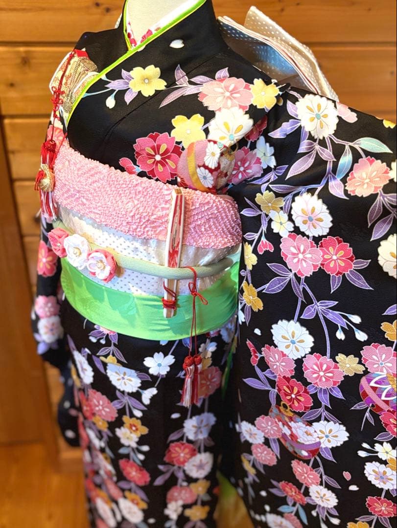 七五三　正絹の着物と長襦袢のセット