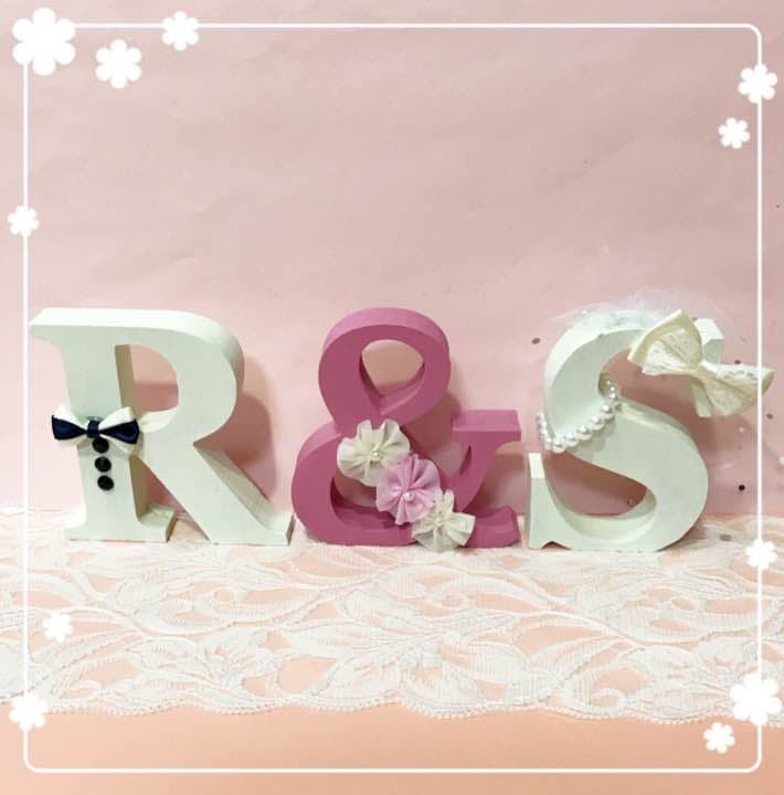 モカ様確認用♡ウエディングバージョン・イニシャルオブジェ