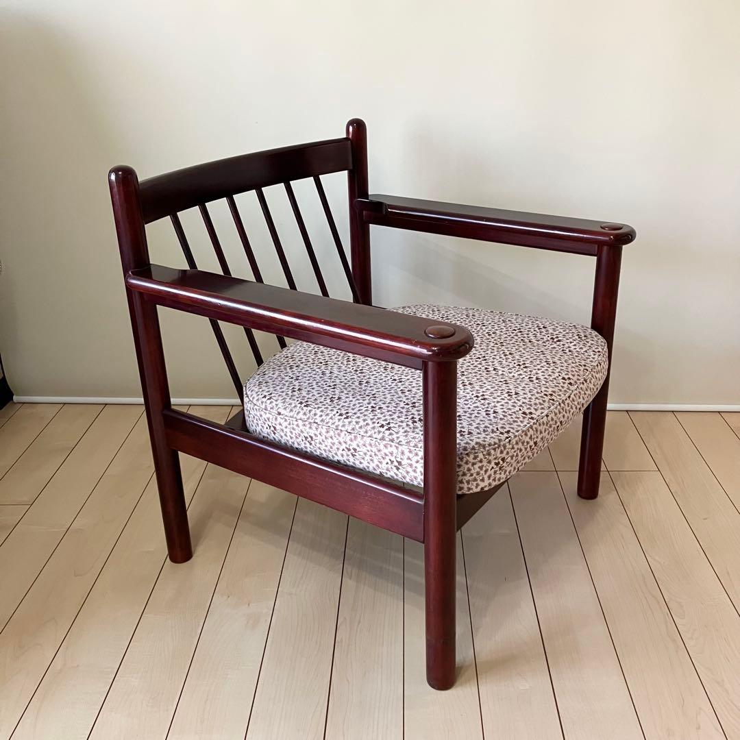 カリモク Karimoku シングルソファ 和風 ヴィンテージ アンティーク調