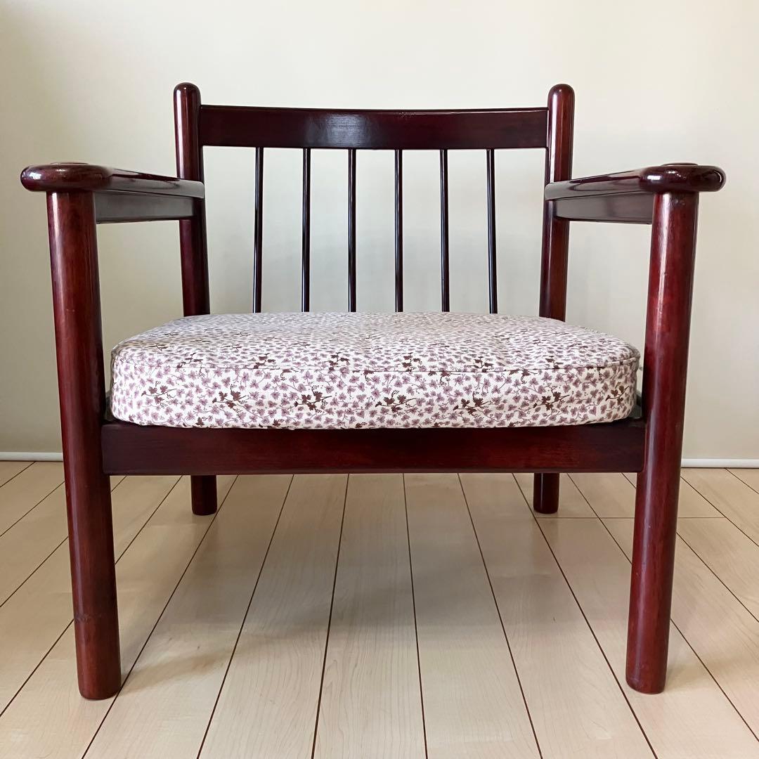 カリモク Karimoku シングルソファ 和風 ヴィンテージ アンティーク調