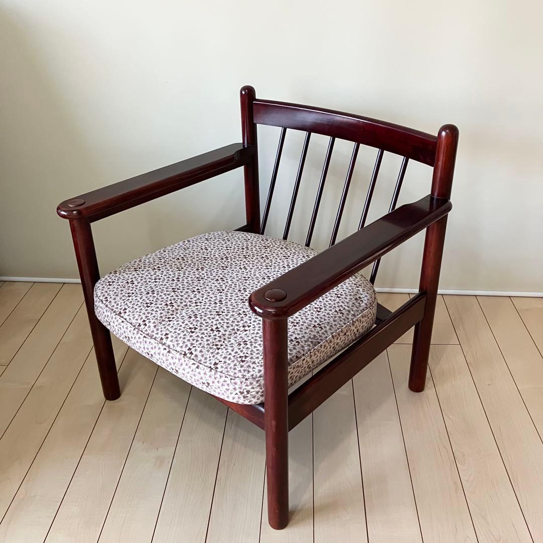 カリモク Karimoku シングルソファ 和風 ヴィンテージ アンティーク調