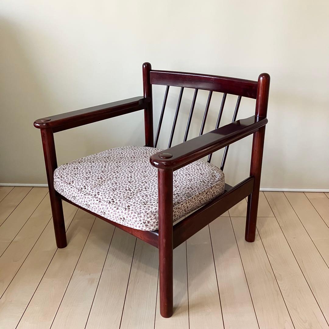 カリモク Karimoku シングルソファ 和風 ヴィンテージ アンティーク調