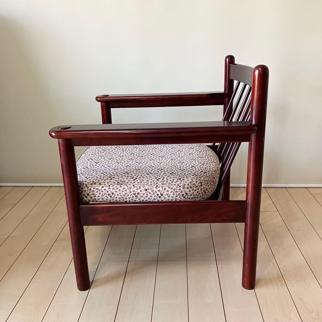 カリモク Karimoku シングルソファ 和風 ヴィンテージ アンティーク調