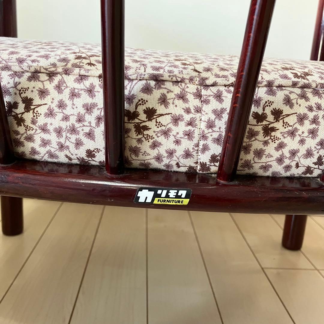 カリモク Karimoku シングルソファ 和風 ヴィンテージ アンティーク調