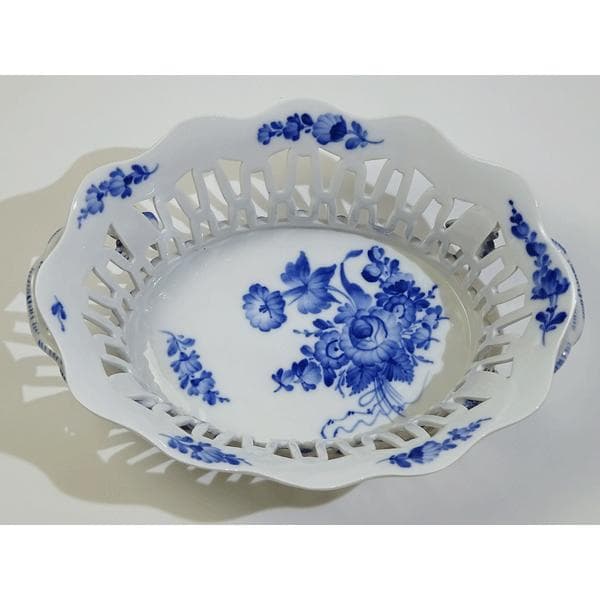 新品ロイヤルコペンハーゲン ブルーフラワーカーブ バスケット(オープンワーク)