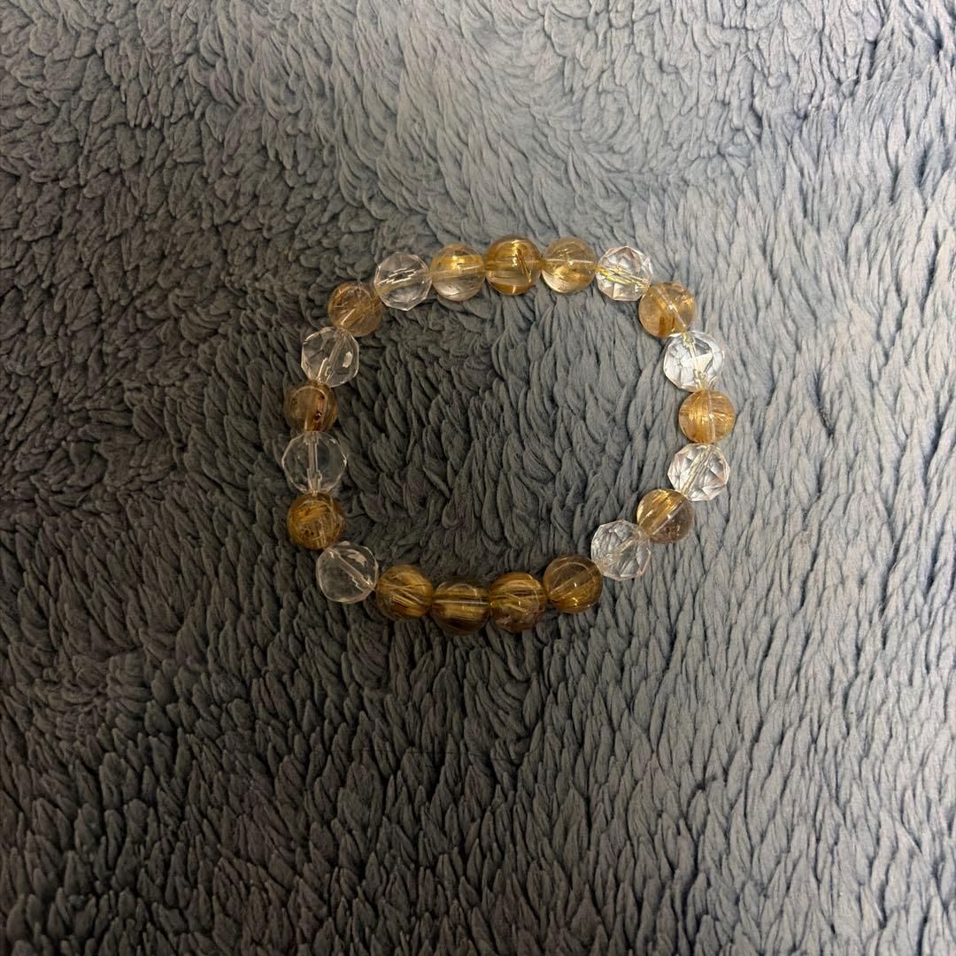 ルチルクォーツブレスレッド　天然石　ストーンマーケット