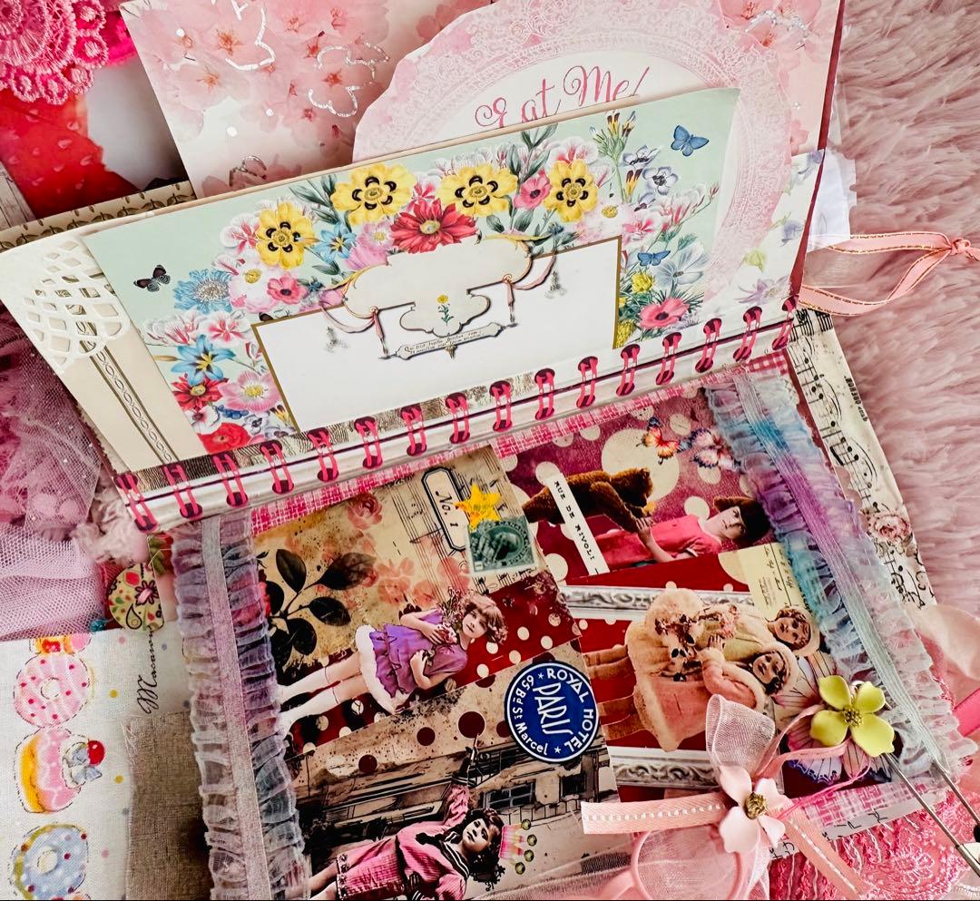 ジャンクジャーナル雑記帳/レースたっぷり『pink dream 』片耳ピアス4付