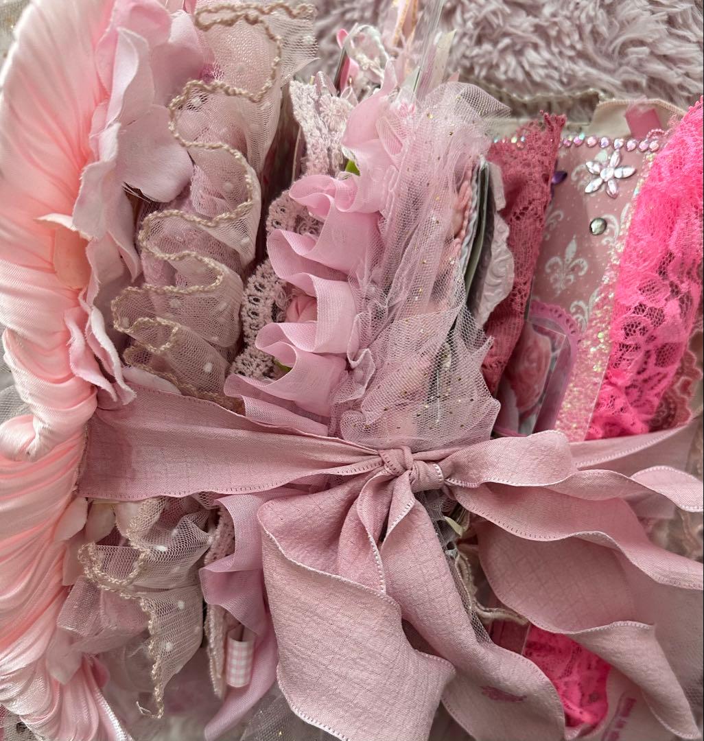 ジャンクジャーナル雑記帳/レースたっぷり『pink dream 』片耳ピアス4付