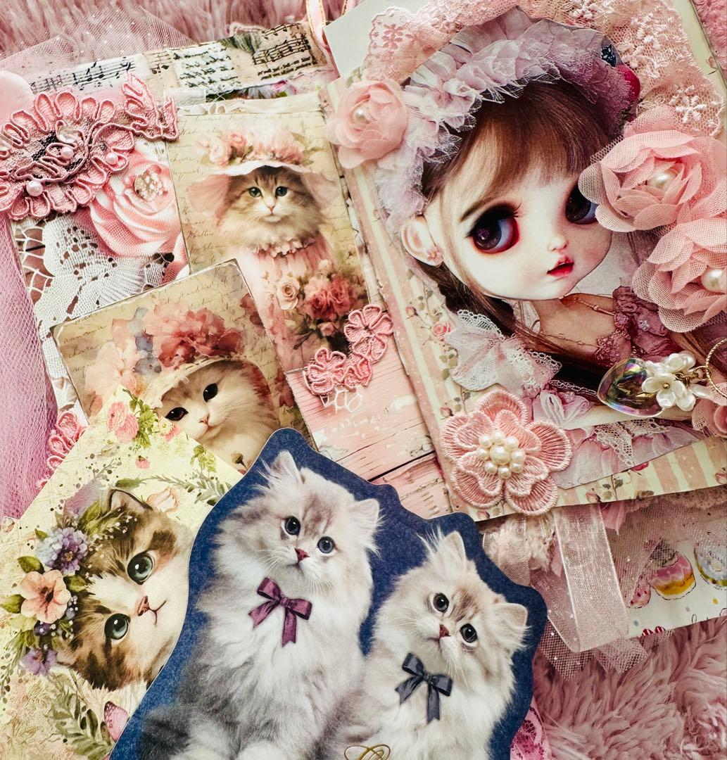 ジャンクジャーナル雑記帳/レースたっぷり『pink dream 』片耳ピアス4付