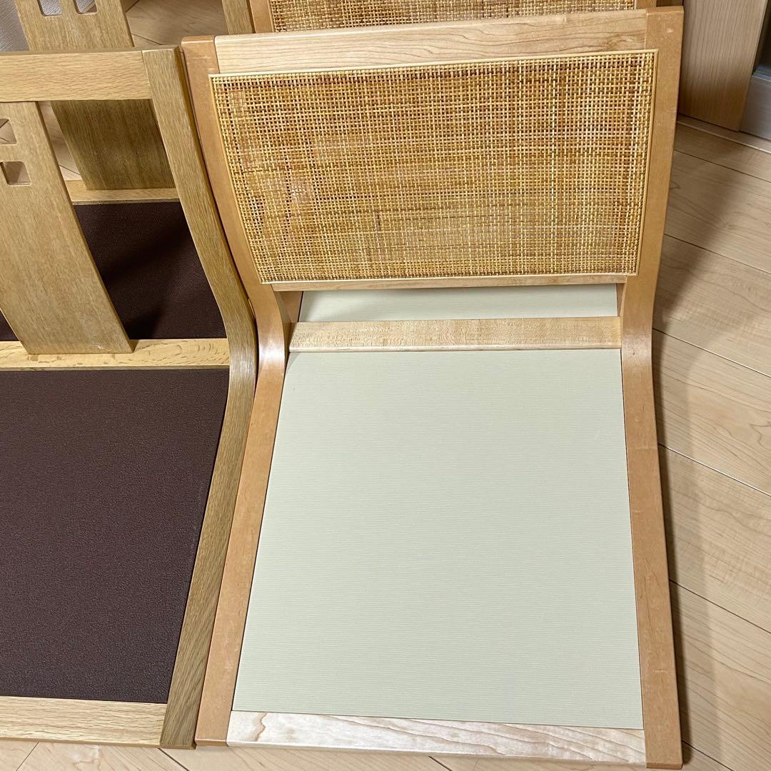 天童木工 TENDO 座椅子 ラタン 4脚