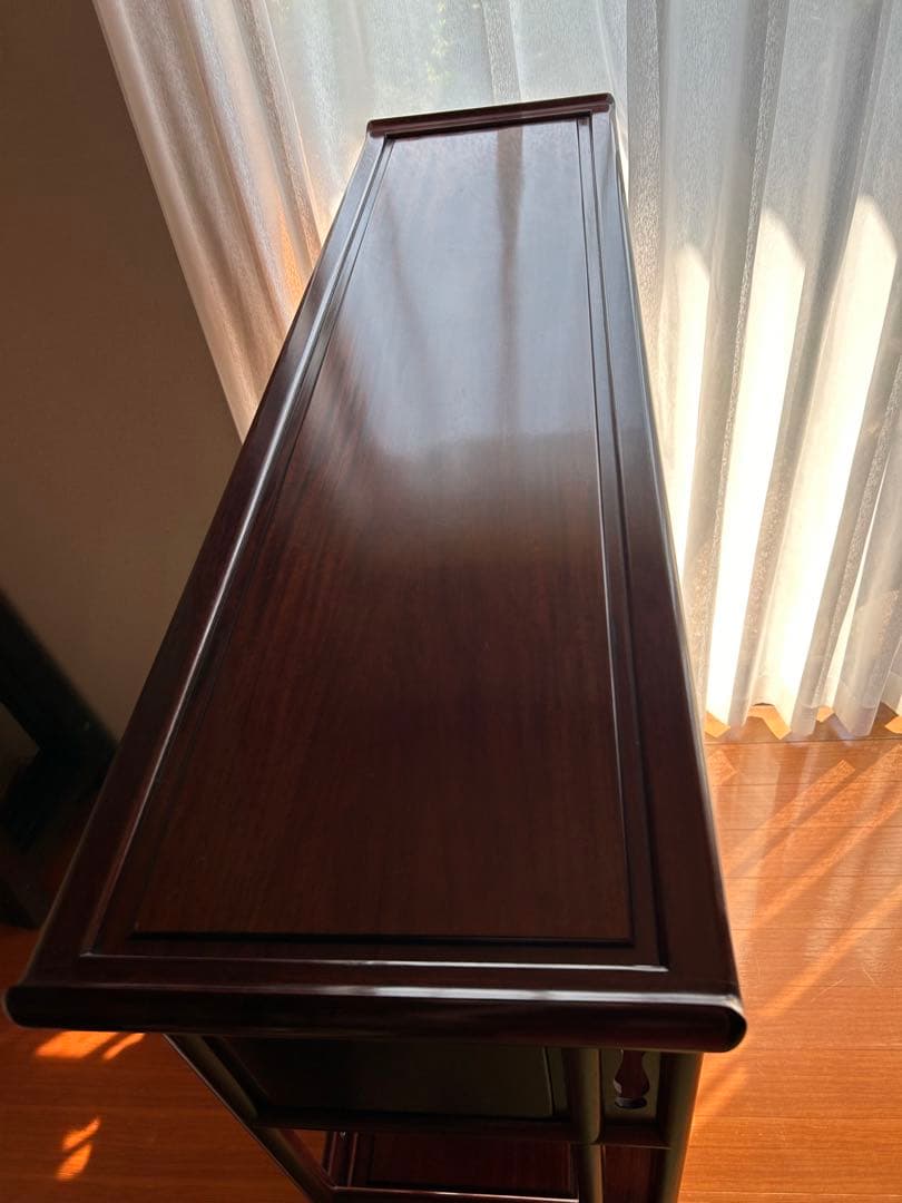 茶箪笥、飾り棚、茶棚、紫檀黒檀、アンティーク、レトロ、和風サイドボード、和食器棚