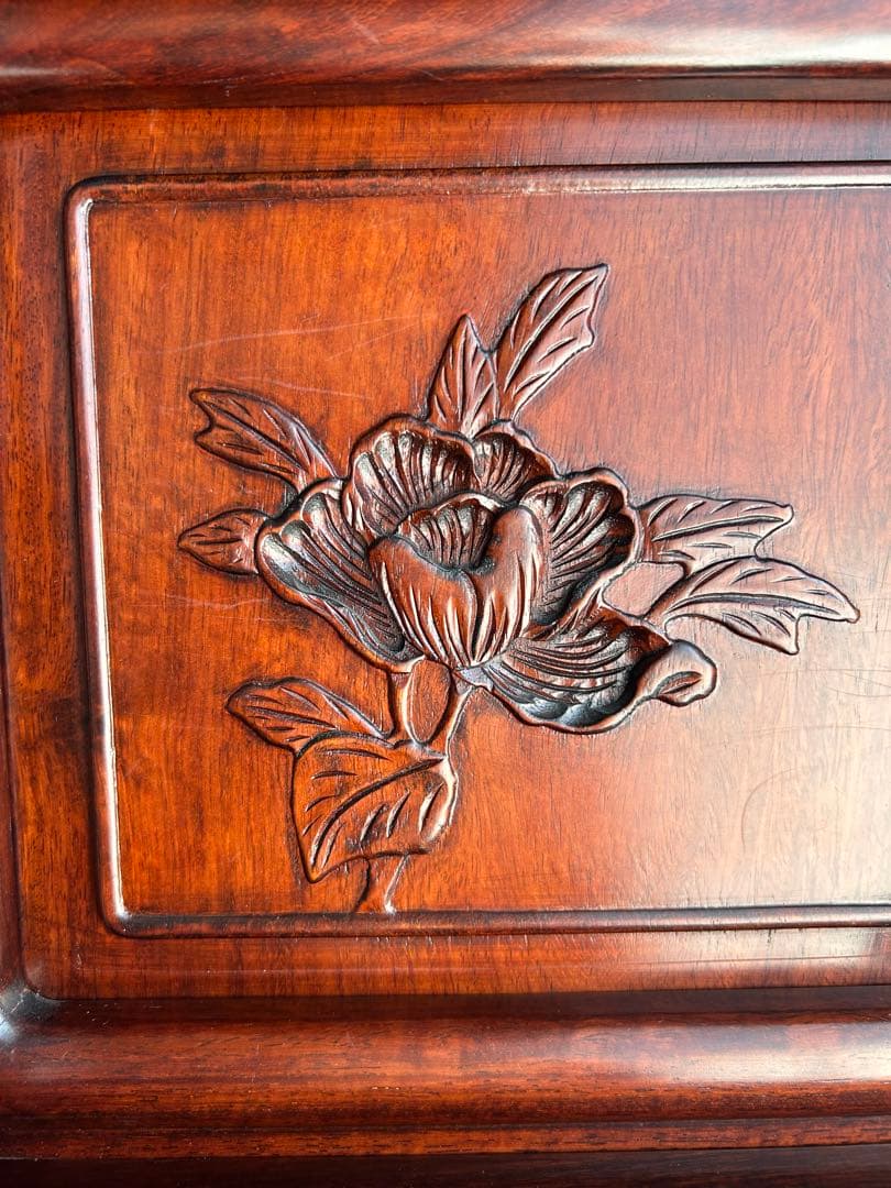 茶箪笥、飾り棚、茶棚、紫檀黒檀、アンティーク、レトロ、和風サイドボード、和食器棚