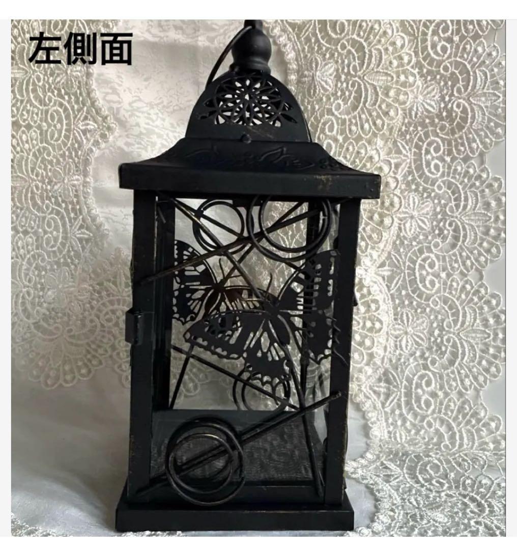 【ヴィンテージメタル】アゲハ蝶　ランタン キャンドルホルダー アンティーク調