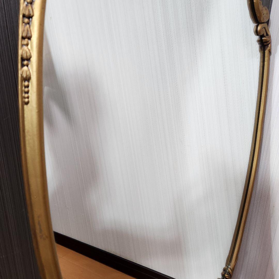 【高級感有り】ロココ調 アンティーク加工 玄関鏡　壁掛けミラー 姿見