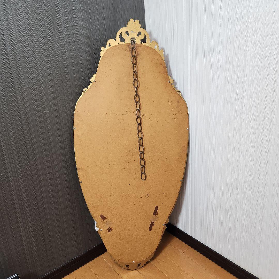 【高級感有り】ロココ調 アンティーク加工 玄関鏡　壁掛けミラー 姿見