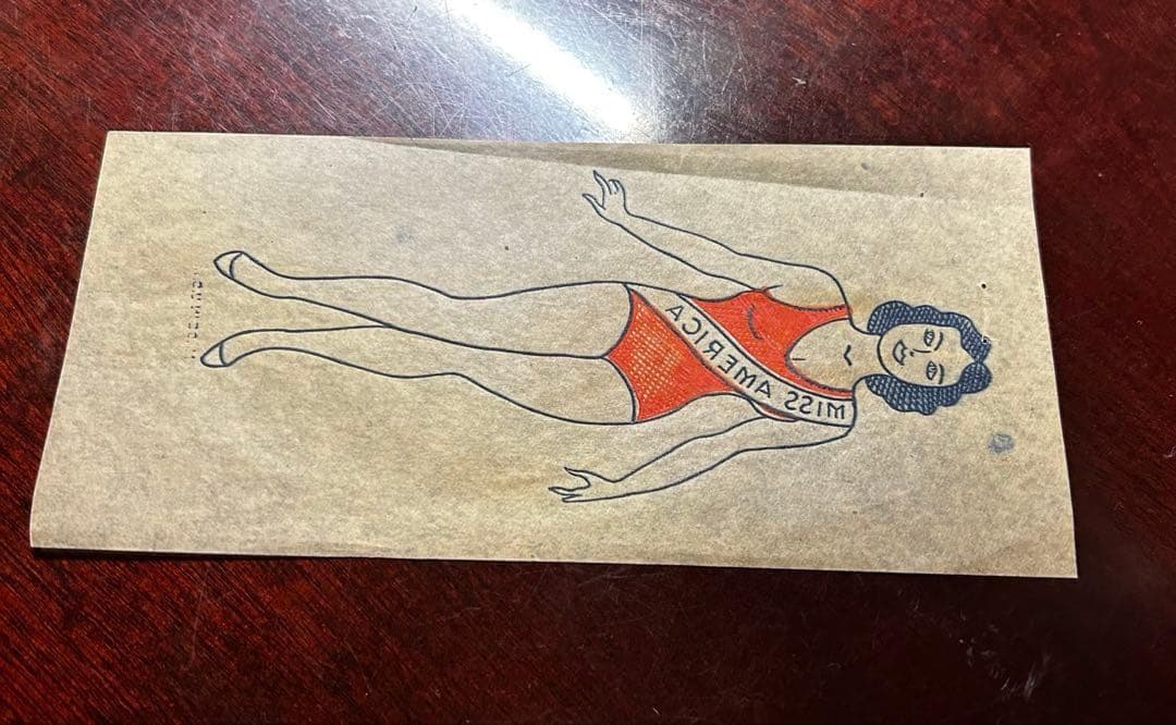 ビンテージ アイロンプリント 転写紙 ピンナップ ガール タトゥー