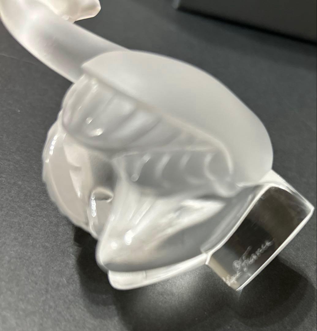 ラリック2羽の白鳥 クリスタル製置物 ペーパーウェイト