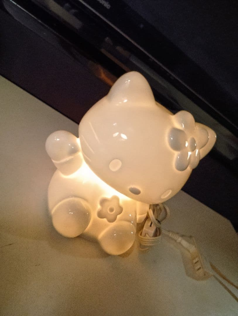 1998年　サンリオ　オフィシャル　ハローキティ　陶器製　セラミック　ライト