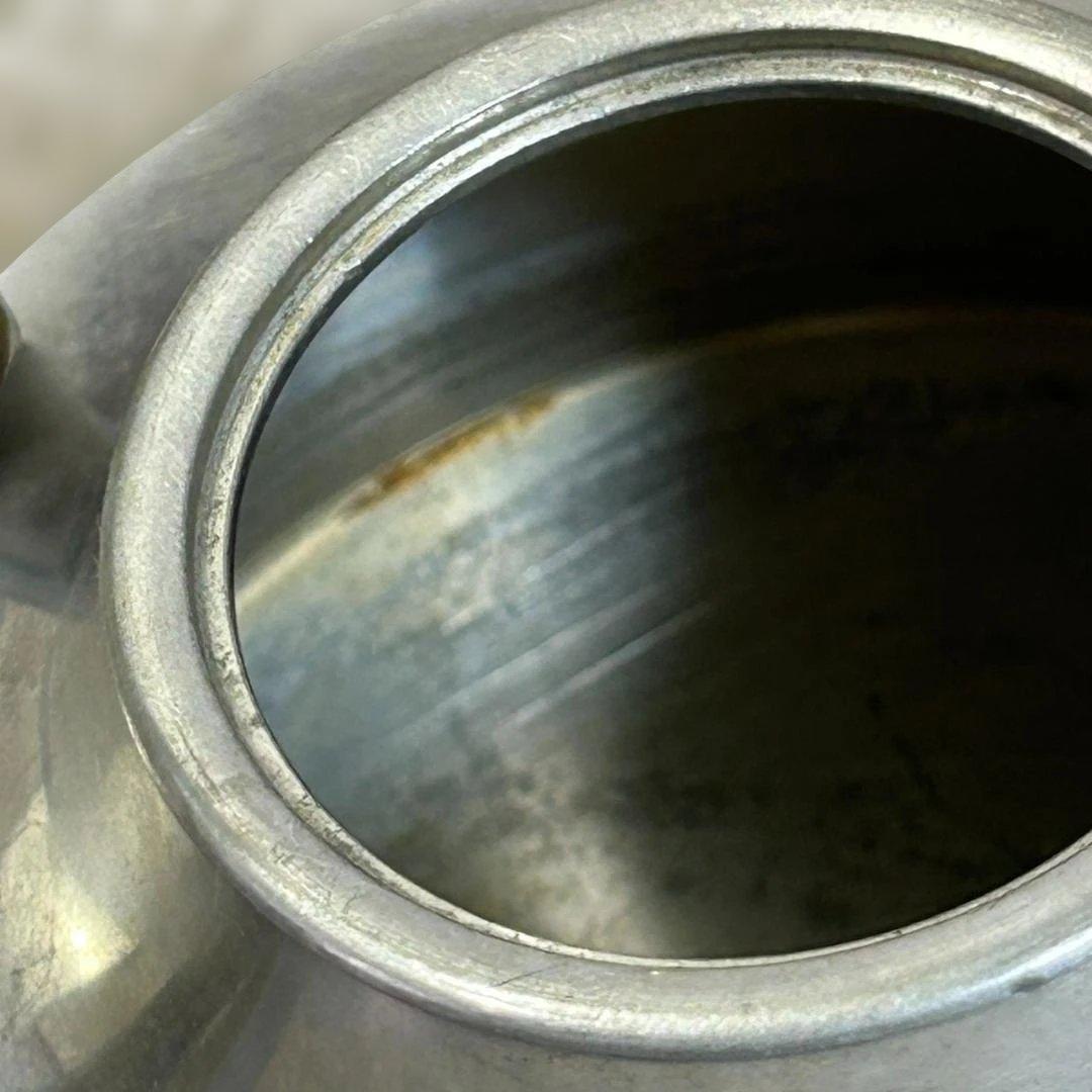 【名品】錫半 本錫 銚子 酒器 チロリ 刻印有 共箱付 昭和レトロ 骨董★