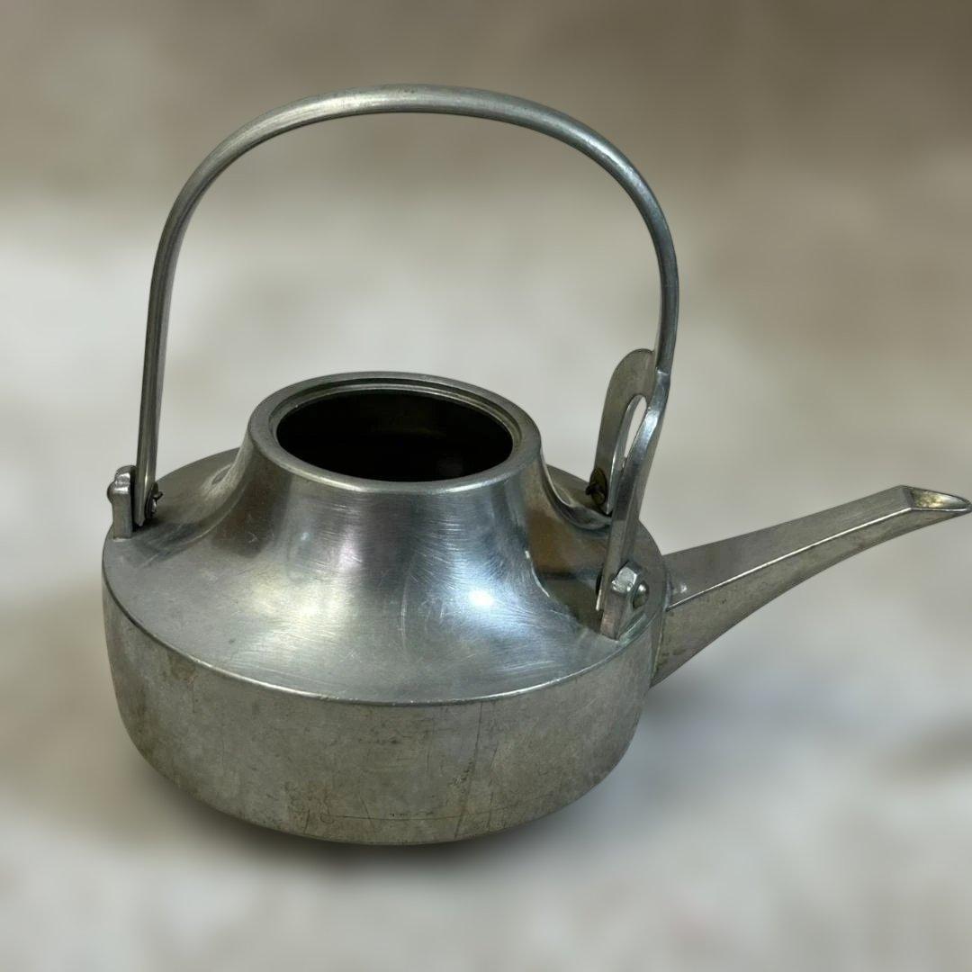 【名品】錫半 本錫 銚子 酒器 チロリ 刻印有 共箱付 昭和レトロ 骨董★