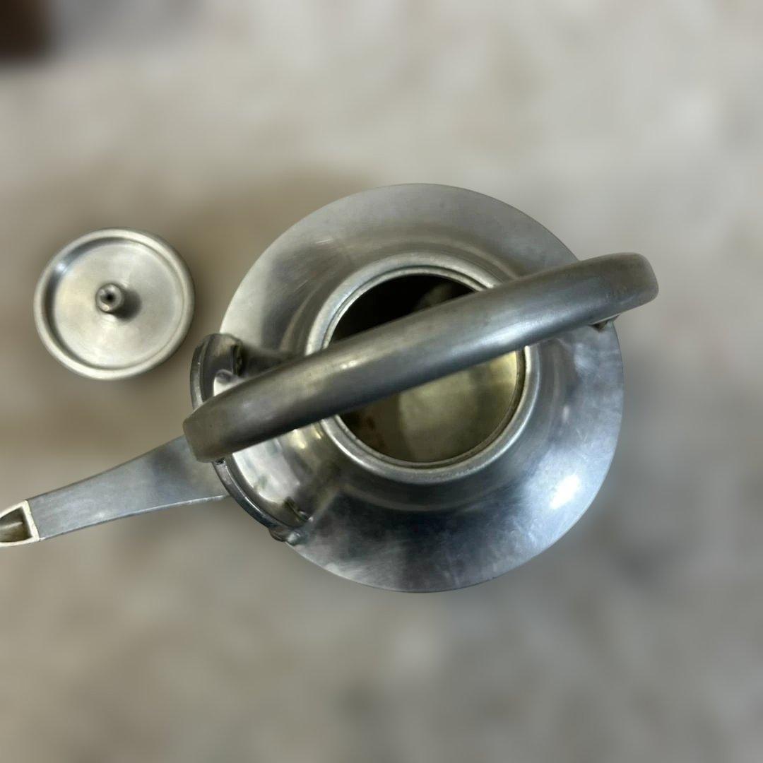 【名品】錫半 本錫 銚子 酒器 チロリ 刻印有 共箱付 昭和レトロ 骨董★