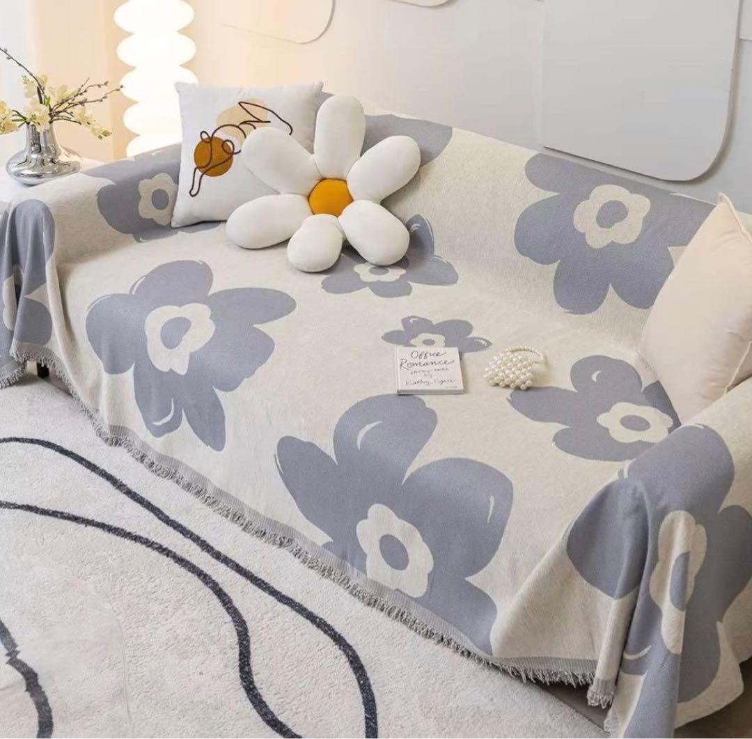 マルチカバー 長方形 大判 マリメッコ風 ソファーカバー 北欧風 花柄