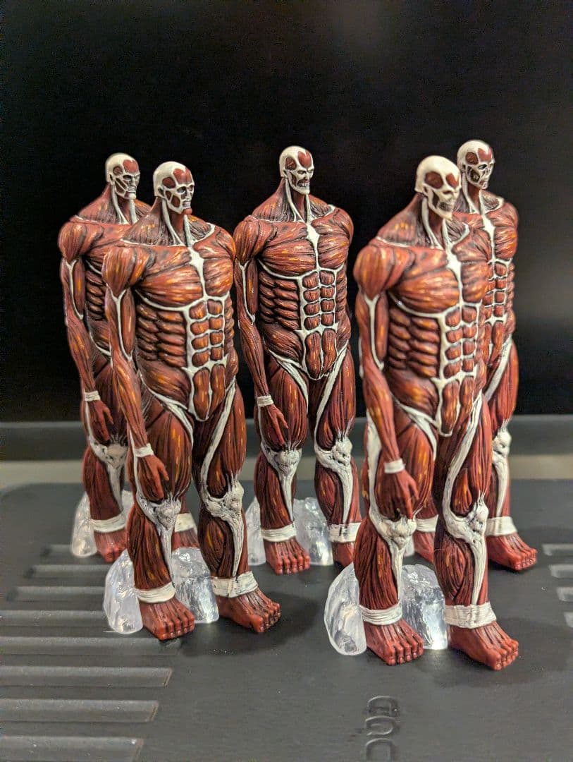 進撃の巨人　地ならしフィギュア5種セット　リペイント