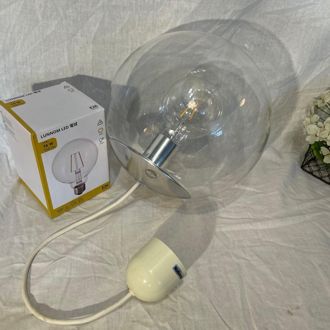 ミッドセンチュリー　ガラス　ペンダントライト　ナショナル　照明　昭和レトロモダン