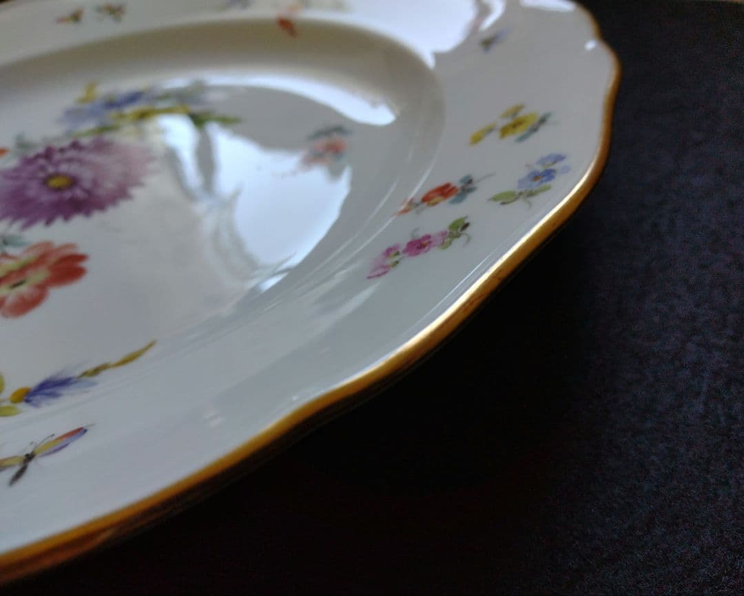 オールドマイセン MEISSEN アンティーク ディナープレート 24cm