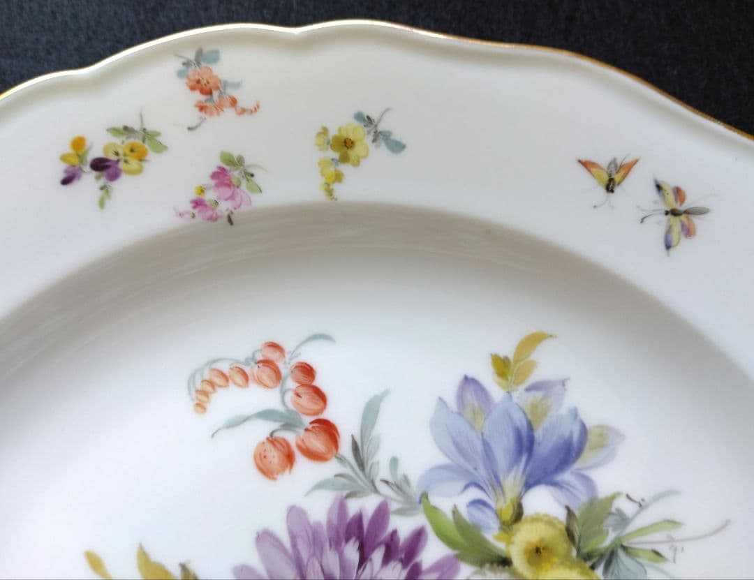 オールドマイセン MEISSEN アンティーク ディナープレート 24cm