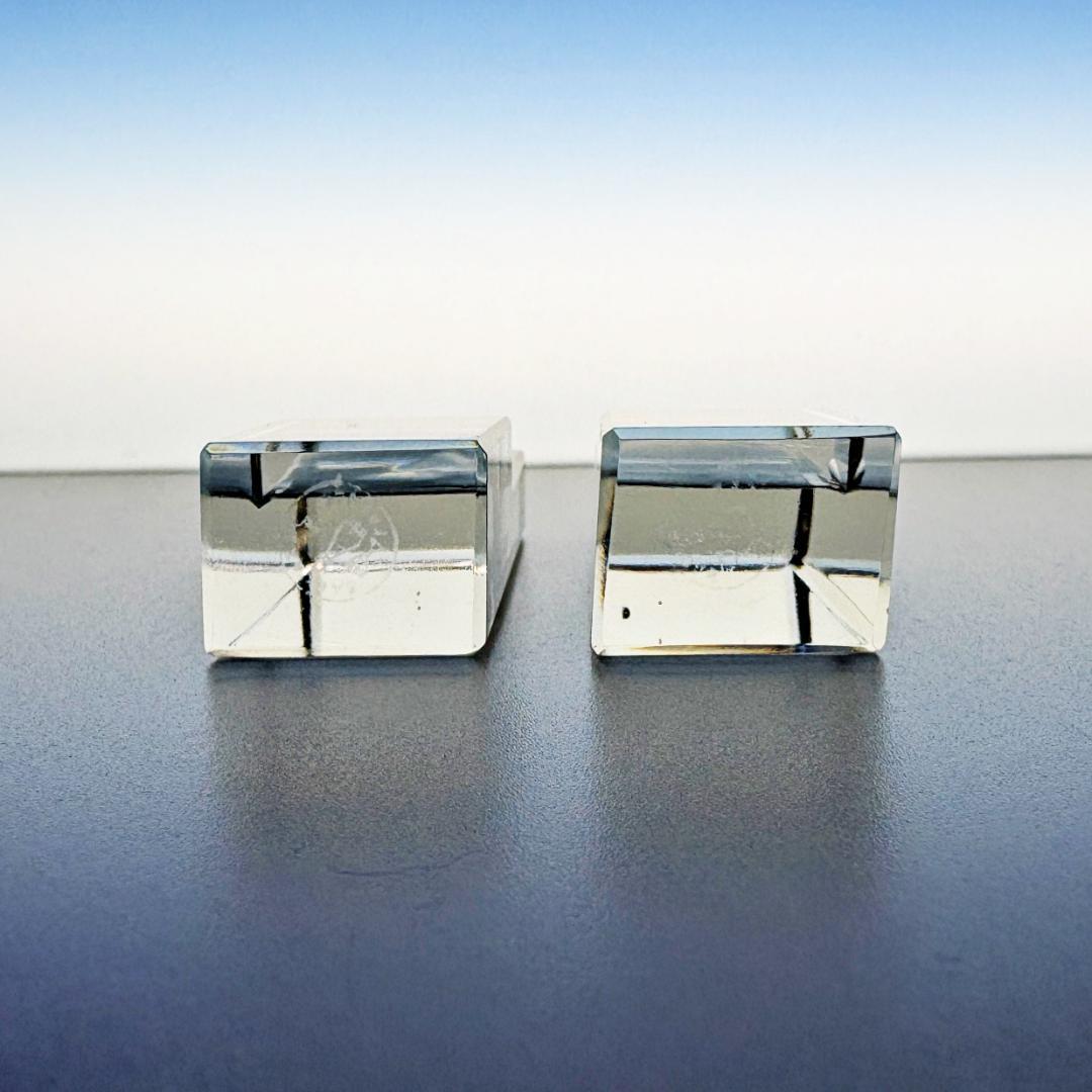 【訳あり】バカラ ナイフレスト 2本 ペア セット クリスタル ホルダー 箸置き