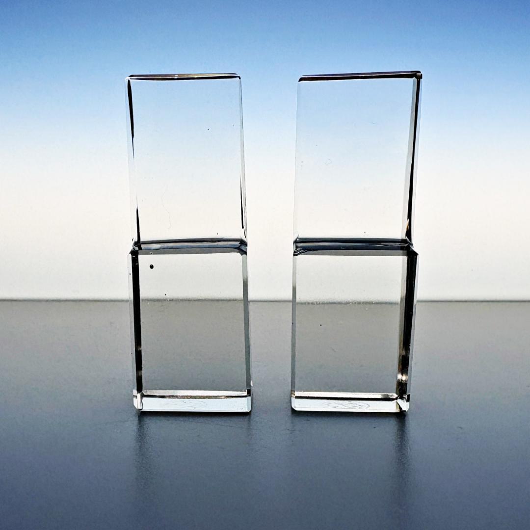 【訳あり】バカラ ナイフレスト 2本 ペア セット クリスタル ホルダー 箸置き