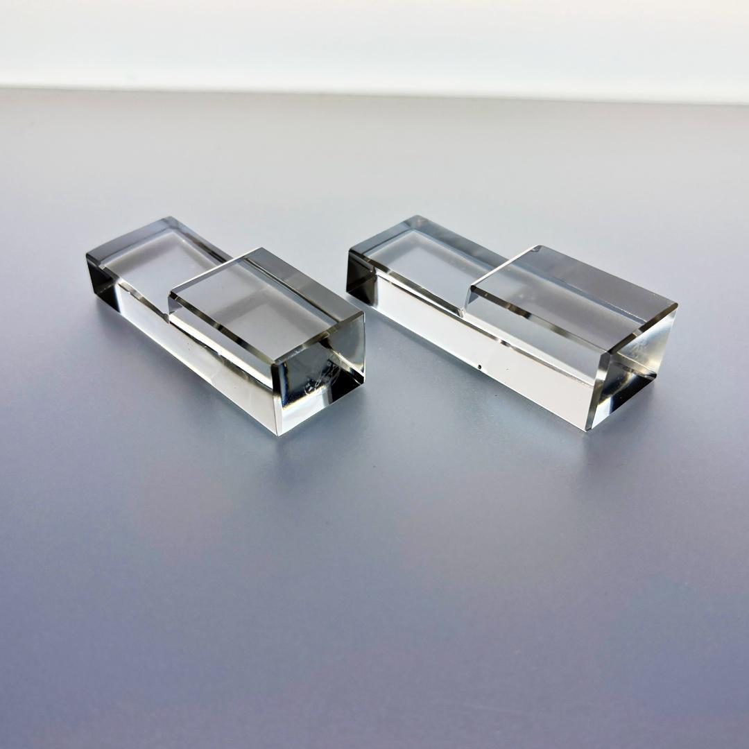 【訳あり】バカラ ナイフレスト 2本 ペア セット クリスタル ホルダー 箸置き