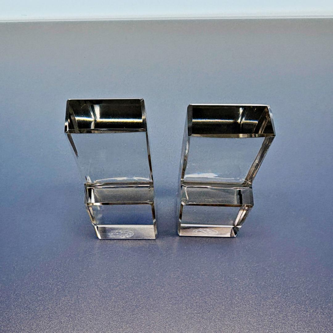 【訳あり】バカラ ナイフレスト 2本 ペア セット クリスタル ホルダー 箸置き