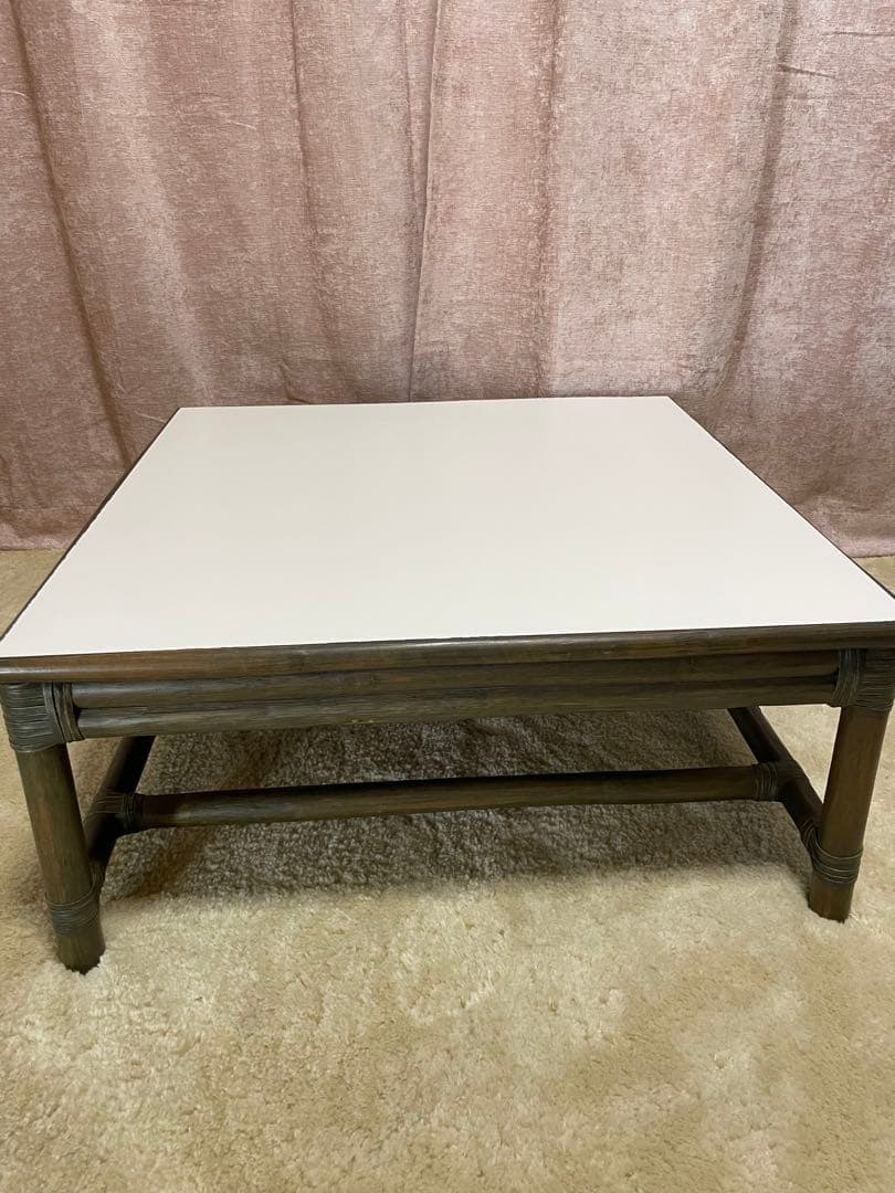 美品　CASABLANCA カサブランカ　センターテーブル　ラタンテーブル