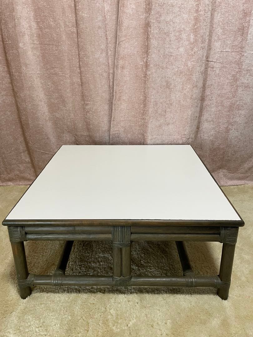 美品　CASABLANCA カサブランカ　センターテーブル　ラタンテーブル