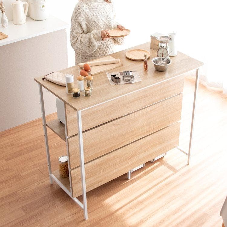 キッチンカウンターテーブル サルース ナチュラル [6062]