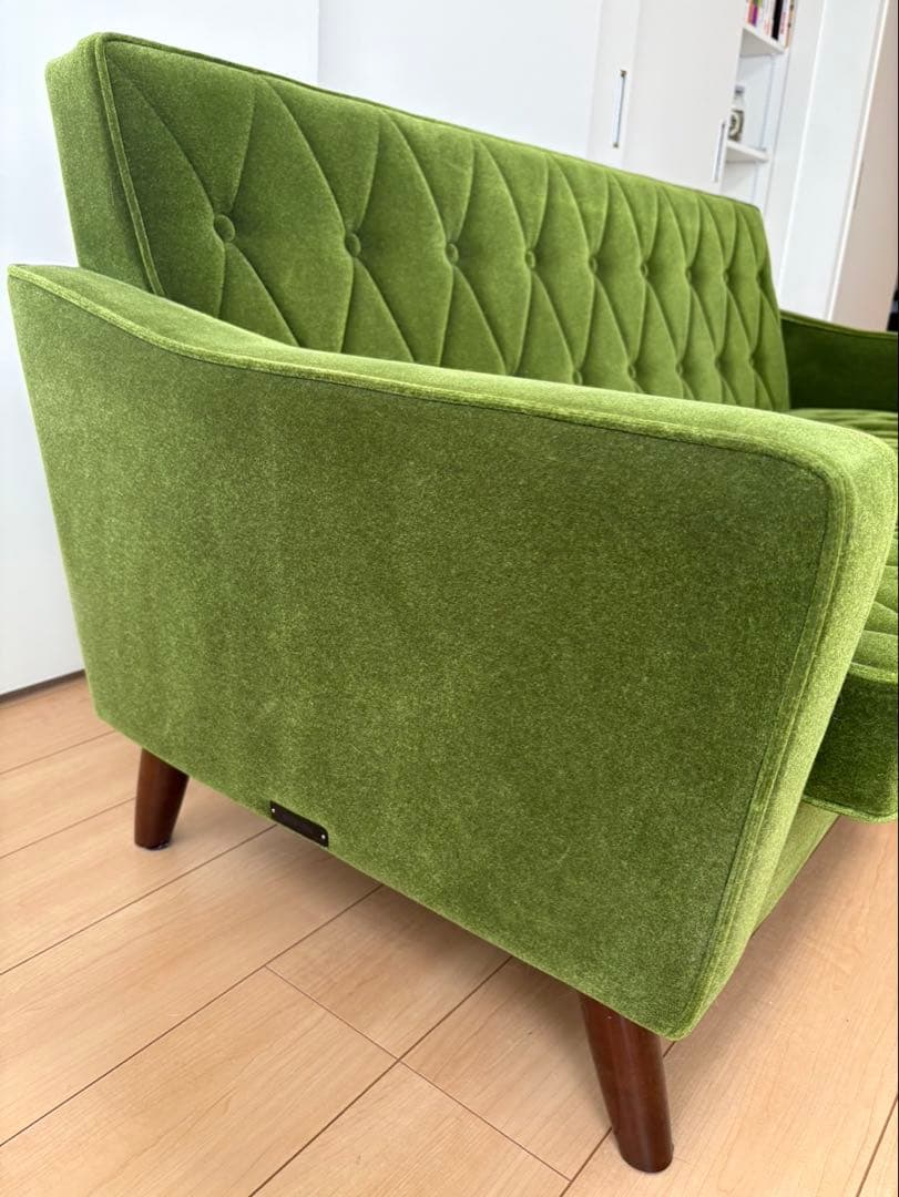 カリモク60 ロビーチェア 3シーター モケットグリーン