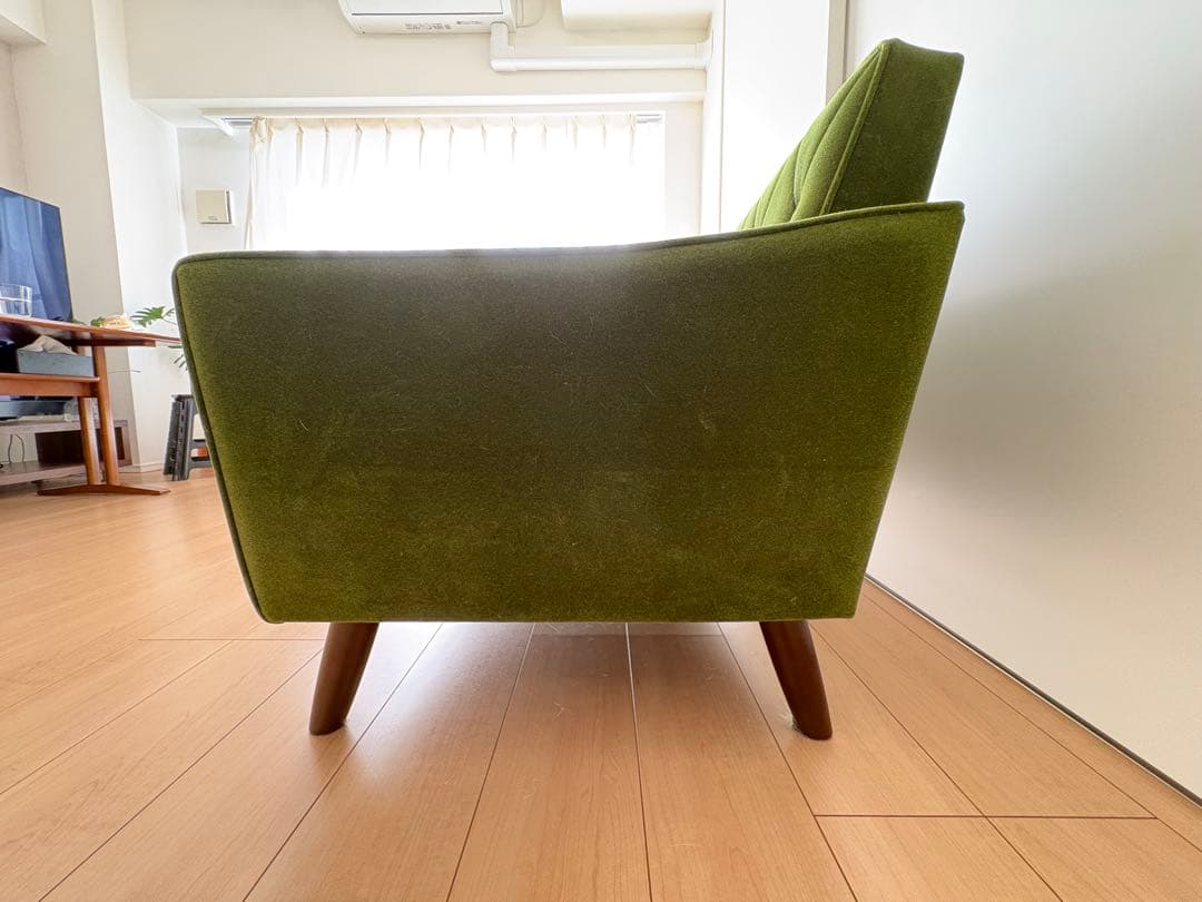 カリモク60 ロビーチェア 3シーター モケットグリーン