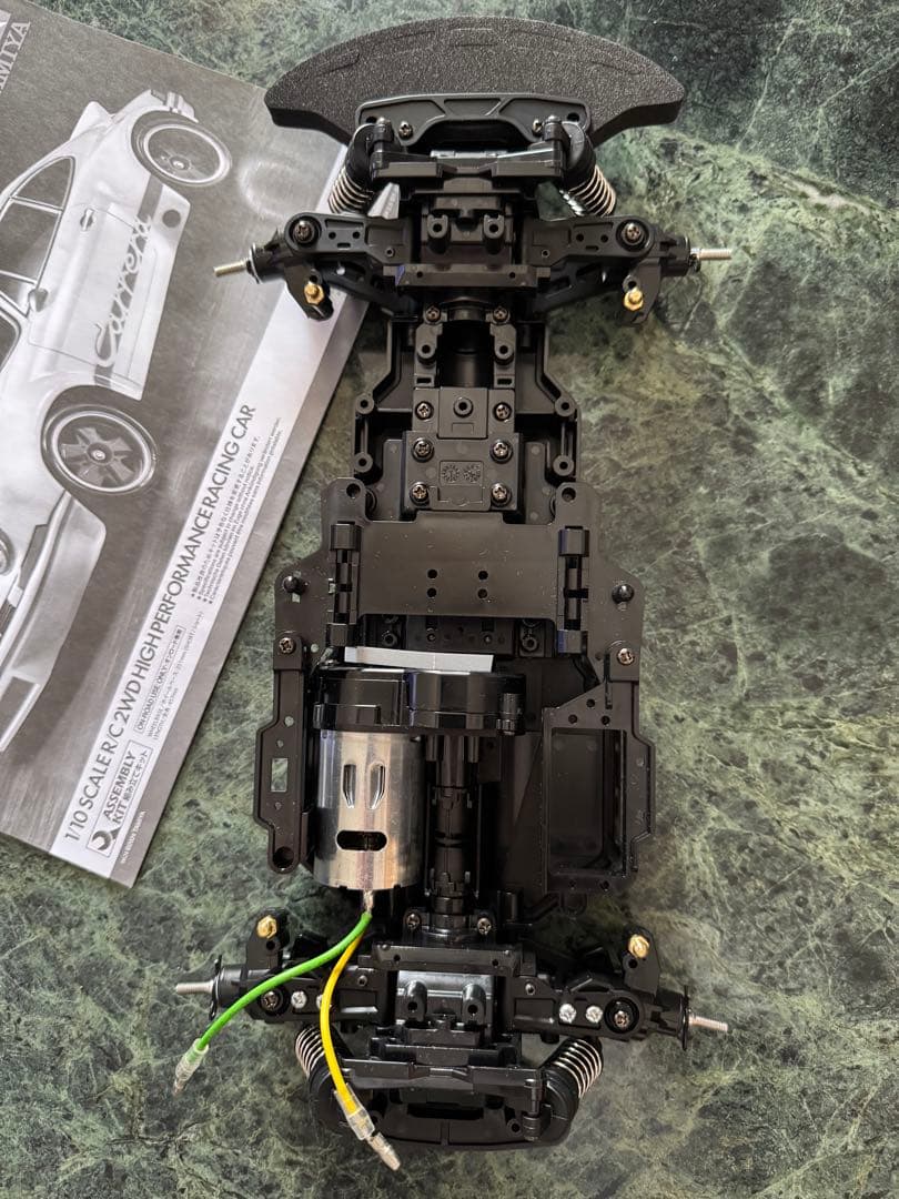 タミヤ BT−01シャーシ ポルシェ911 カレラ RSR 2.8 制作途中