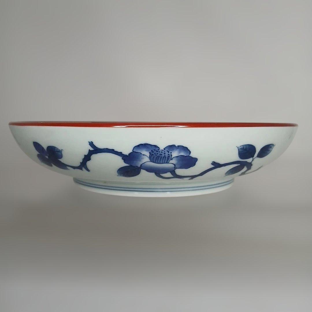 有田焼 (館林)喜助 作 『染錦椿盆栽 七寸深皿』 共箱付き - メルカリ