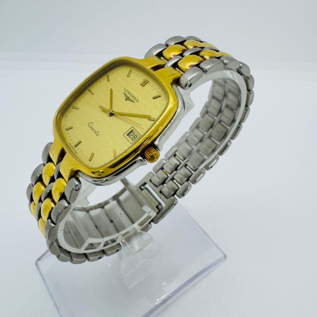 ✨LONGINES✨ロンジン✨コンビ✨デイト✨クォーツ✨ゴールド文字盤✨腕時計✨