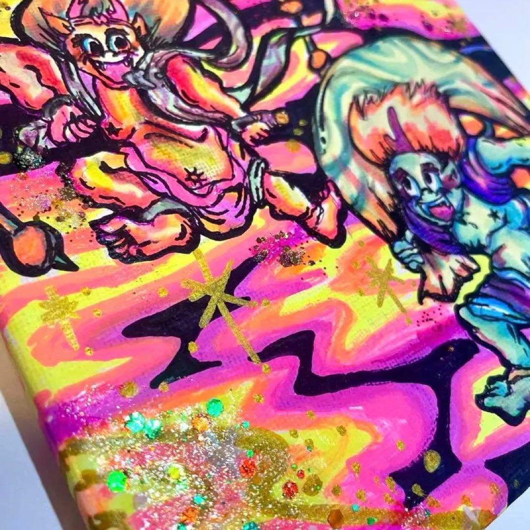 絵画 fujin raijin Psychedelic Japanese Art