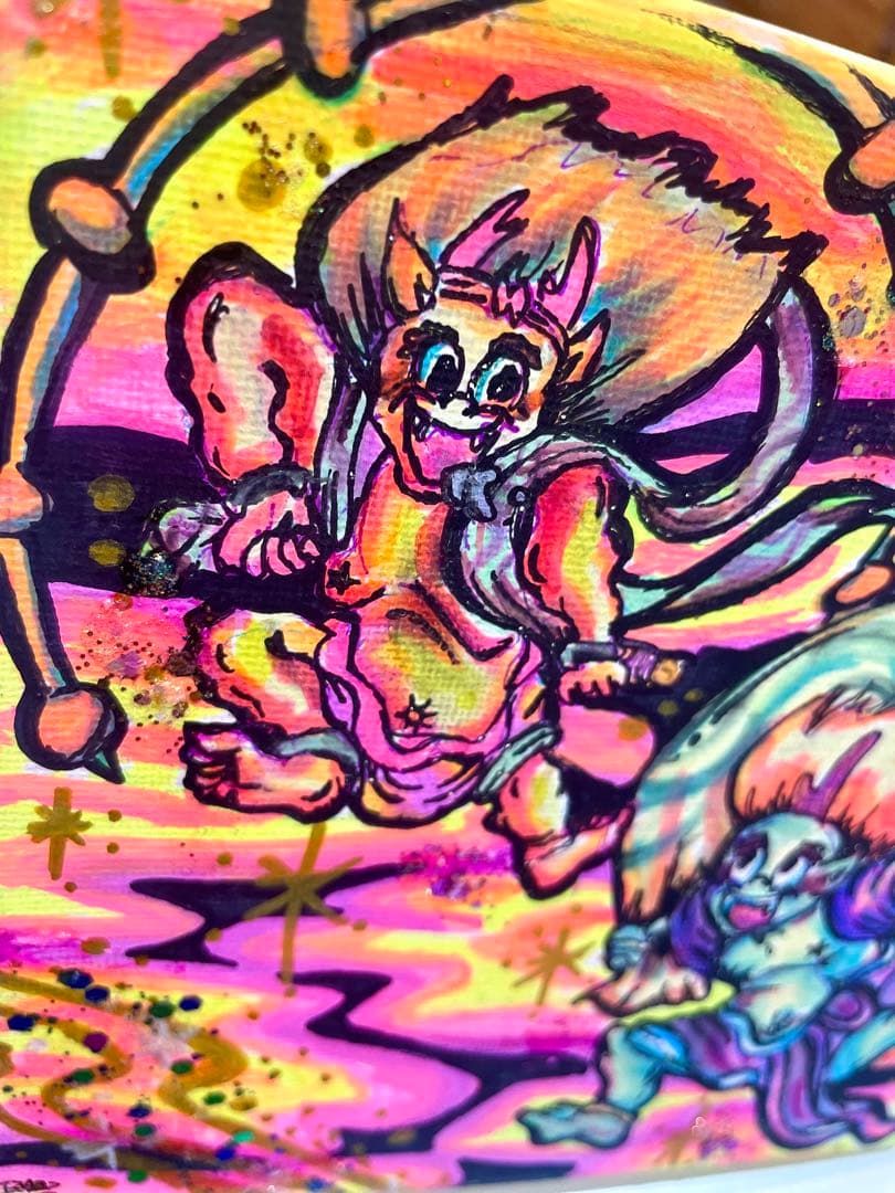 絵画 fujin raijin Psychedelic Japanese Art